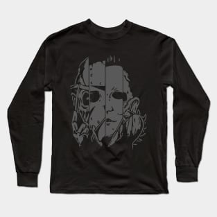 silhouette line image Long Sleeve T-Shirt